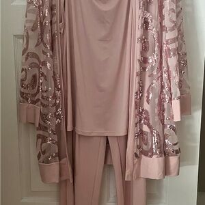 3 piece sequin pants suit